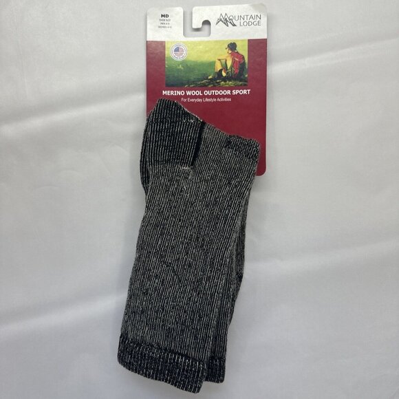 Mountain Lodge Merino Wool Blend 71% Outdoor hiking socks gray 4-10 - Picture 1 of 7